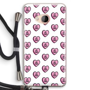 GIRL POWER: HTC U Play Transparant Hoesje met koord