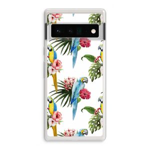 Kleurrijke papegaaien: Google Pixel 6 Pro Transparant Hoesje