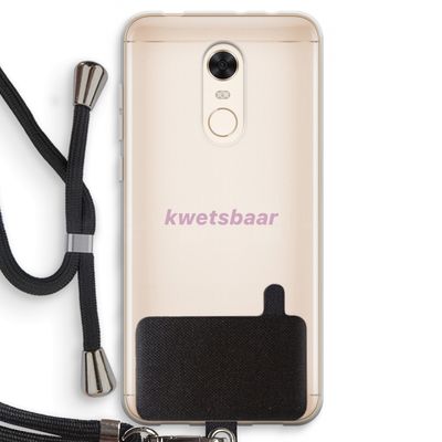 kwetsbaar: Xiaomi Redmi 5 Transparant Hoesje met koord