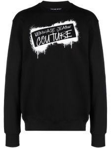 Versace Jeans Couture logo-print cotton sweatshirt - Noir