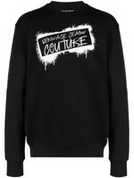 Versace Jeans Couture sweat en coton à logo imprimé - Noir - thumbnail