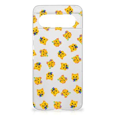 TPU bumper voor Google Pixel 8 Katten Emojis