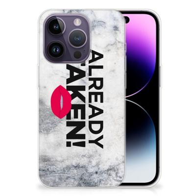 Apple iPhone 14 Pro | Siliconen hoesje | met naam Already Taken White