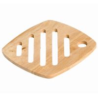 Cosy & Trendy Pannen onderzetters - vierkant - hout - 18 cm