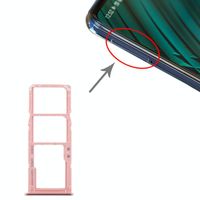 SIM-kaartlade + SIM-kaartlade + Micro SD-kaartlade voor Samsung Galaxy A51 / A515 (roze)