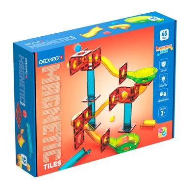 Geomag magnetische tegels knikkerbaan set 45-delig V1 kleuren