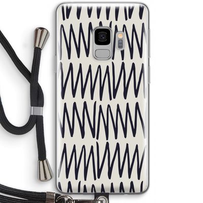 Marrakech Zigzag: Samsung Galaxy S9 Transparant Hoesje met koord