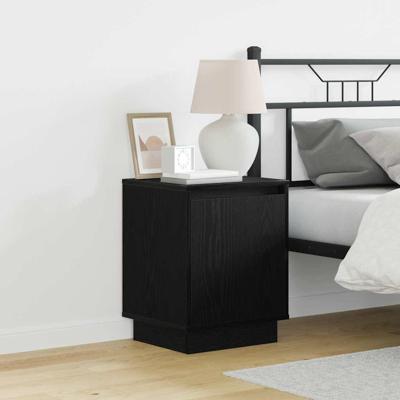 Nachtkastje met 2 pcs Zwart 39 x 34.5 x 50 cm Bewerkt hout