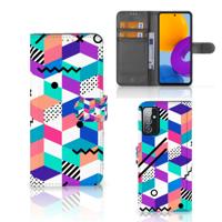 Samsung Galaxy M52 | Book Case | Blokken Kleurrijk