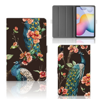 Samsung Galaxy Tab S6 Lite | S6 Lite (2022) Flip Case Pauw met Bloemen