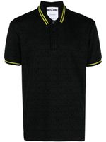 Moschino jacquard logo motif striped polo shirt - Noir - thumbnail