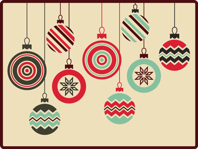 Hangende kerst ballen Kerstmis vinyl tapijt