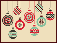 Hangende kerst ballen Kerstmis vinyl tapijt