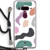 Memphis Shapes: HTC U12+ Transparant Hoesje met koord