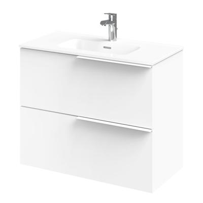 Tiger Pocket Meubelset 80 cm met 2 lades Wit incl Calpe wastafel Hoogglans wit - 800300