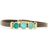 Qoss Taupe Armband Merel Mint | Goud - Maat L