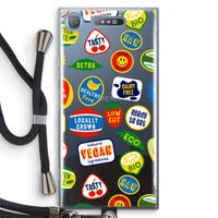 Fruitsticker: Sony Xperia XZ1 Transparant Hoesje met koord