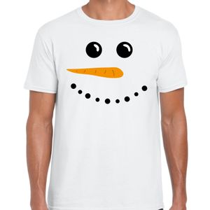 Sneeuwpop fout Kerstshirt / t-shirt wit voor heren