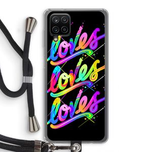 Loves: Samsung Galaxy A12 Transparant Hoesje met koord