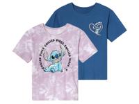 2 meisjes t-shirts (146/152, Stitch)
