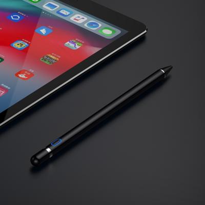 JOYROOM JR-K811 uitstekende serie micro USB oplaadbare actieve capacitieve Stylus pen met magnetische dop compatibel met Android & IOS (zwart)