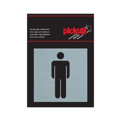 Bord Alulook Heren - 80x80 mm zelfklevend.
