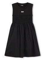 Dkny Kids robe froncée à logo imprimé - Noir