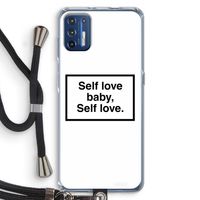 Self love: Motorola Moto G9 Plus Transparant Hoesje met koord