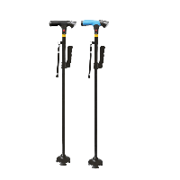 DR-HO'S Get Up & Go Wandelstok - Opvouwbaar, met LED-verlichting en alarm