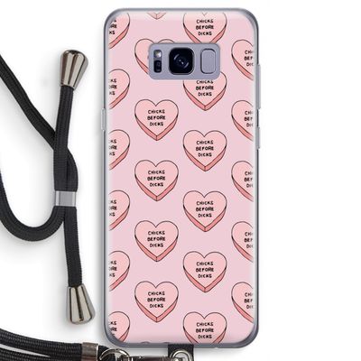 Chicks before dicks: Samsung Galaxy S8 Transparant Hoesje met koord