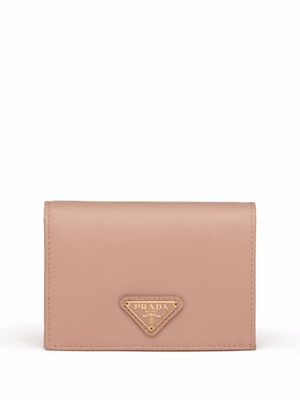 Prada petit portefeuille à plaque logo - Rose
