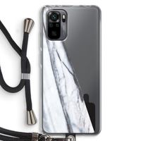 Gestreepte marmer: Xiaomi Redmi Note 10 Pro Transparant Hoesje met koord