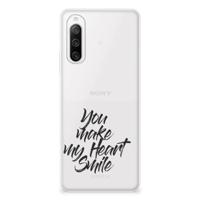 Sony Xperia 10 IV | Siliconen hoesje | met naam Heart Smile