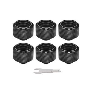 Thermaltake Pacific C-PRO G1/4 PETG Tube 16mm OD Compression - Black (6-Pack Fittings) Waterkoelingfitting