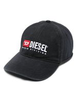 Diesel casquette en coton à logo brodé - Noir - thumbnail