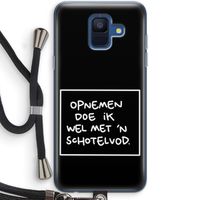 Schotelvod: Samsung Galaxy A6 (2018) Transparant Hoesje met koord