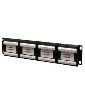 Cat.5E 24 port patch panel with rear cable management