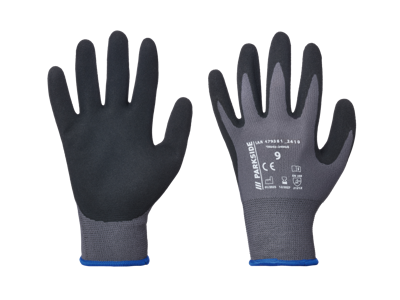PARKSIDE Latex werkhandschoenen (Zwart/blauw, 9)