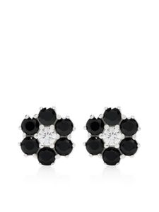 Hatton Labs puces d'oreilles à pierres noires - Argent