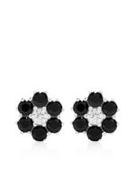 Hatton Labs puces d'oreilles à pierres noires - Argent - thumbnail