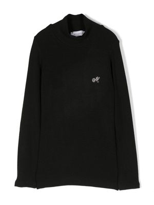 Monnalisa haut en maille à ornements en cristal - Noir