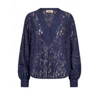 Mos Mosh - Blauw | Dames | Blouse | Blauw | XL | regular | Kamst mode