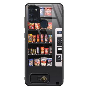 Samsung Galaxy A21s glazen hardcase - Snoepautomaat