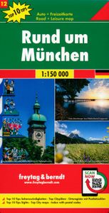 Wegenkaart - landkaart 12 Rund um München | Freytag & Berndt