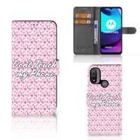 Motorola Moto E20 | E30 | E40 Portemonnee Hoesje Flowers Pink DTMP - thumbnail