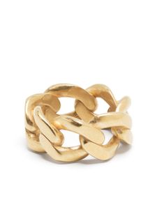 Maison Margiela logo-engraved chain-link ring - Or