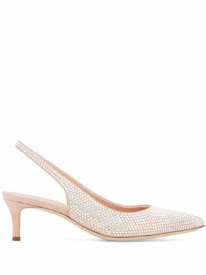 Giuseppe Zanotti escarpins ornés de cristal Mina à bride arrière - Rose
