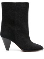 ISABEL MARANT bottines Rouxa 85 mm en daim - Noir - thumbnail