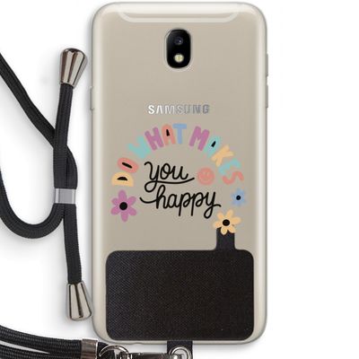 Happy days: Samsung Galaxy J7 (2017) Transparant Hoesje met koord