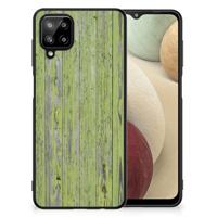 Samsung Galaxy A12 Houten Print Telefoonhoesje Green Wood Samsung Galaxy A12 Houten Print Telefoonhoesje Green Wood